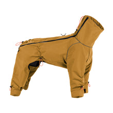 Load image into Gallery viewer, fleece lined, full leg dog trouser suit for winter - mustard