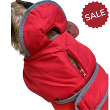 Load image into Gallery viewer, zipped harness hole dog coat