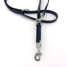Load image into Gallery viewer, Double ended black leather dog training lead