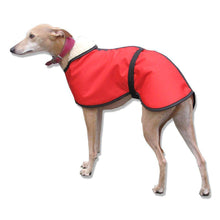 Load image into Gallery viewer, Red whippet coat. waterproof windproof hard wearing will last years