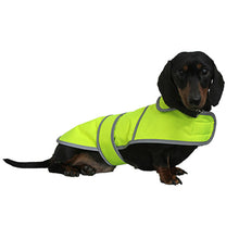 Load image into Gallery viewer, Hi-Vis Dachshund Dog Coat
