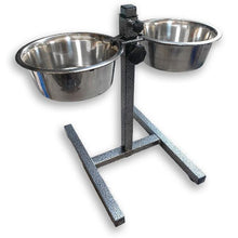 Load image into Gallery viewer, Raised dog feeding bowl set