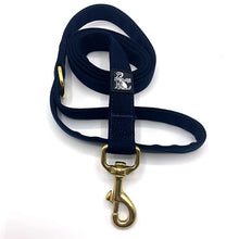 Load image into Gallery viewer, Midnight Navy Soft fabric dog lead to match martingale collars
