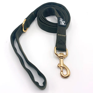 Olive Green Soft fabric dog lead to match martingale collars