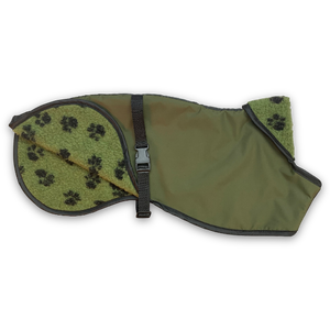 18-21'' Green Whippet Rain Coat with  Fleece Lining (3452)