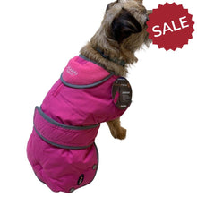Load image into Gallery viewer, pink dog coat which can be worn over a harness