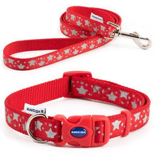 Load image into Gallery viewer, reflective collar and lead sets, star design
