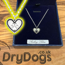 Load image into Gallery viewer, Dog / Pet themed sterling 925 silver pendant and necklaces
