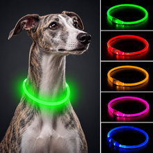 Load image into Gallery viewer, self illuminating dog collar that is USB rechargeable and available in a range of colours.