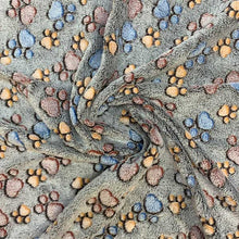 Load image into Gallery viewer, brown paw print super soft pet blanket