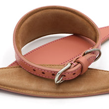 Load image into Gallery viewer, pink leather whippet collar - stitched