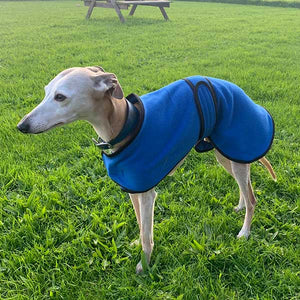 blue and red fleece sighthound house coats
