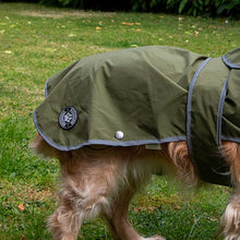 Load image into Gallery viewer, green or red dog coat with belly protection