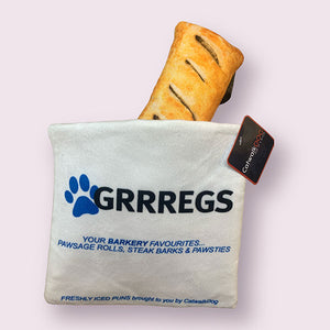 Grrregs novelty plush dog toy