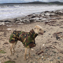 Load image into Gallery viewer, Camouflage Felton - Sighthound Coat with Underbelly and Harness Hole
