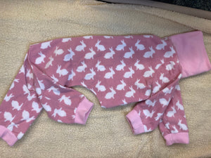 15'' Pink front legged Sighthound Cosy Rabbit Onesie / Pyjamas (3443)