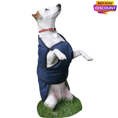 underbelly dog coat with chest protector navy
