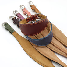Load image into Gallery viewer, greyhound padded leather collars