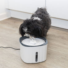 Load image into Gallery viewer, Dog drinking water from a pet fountain on a wooden floor.