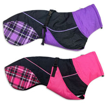 Load image into Gallery viewer, Pink and purple coloured whippet coats