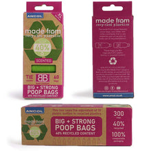 Load image into Gallery viewer, scented recycled degradable dog poop bags with handles