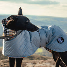 Load image into Gallery viewer, grey quilted whippet coats uk