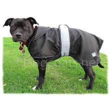 Load image into Gallery viewer, staffordshire bull terrier coats - black on tia in a field
