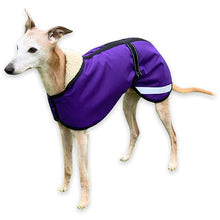 Load image into Gallery viewer, purple whippet coat with lightweight lining. the best summer whippet coat

