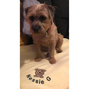 Personalised Embroidered Dog Blanket inc. Name