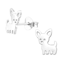 Load image into Gallery viewer, Frenchie - French bulldog silver earrings sterling