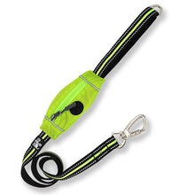 Load image into Gallery viewer, Green dog lead with built in poo bag and reflective detailing
