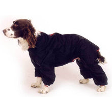 Load image into Gallery viewer, dog mud suit with legs on a spaniel
