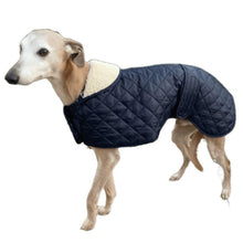 Load image into Gallery viewer, Cosipet quilted sighthound coat with vecro adjustable waist and chest for the trendy whippet