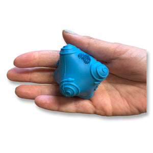 blue rubber irregular bounce ball dog toy