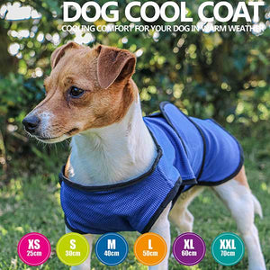 wettable dog cooling coat for hot weather