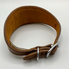 Load image into Gallery viewer, traditional wide whippet collars - leather, wide and padded for comfort
