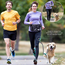 Load image into Gallery viewer, hands free dog running leash with utility belt and collar
