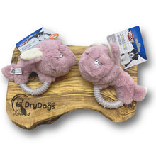 Load image into Gallery viewer, dog teething ring toy bunny design