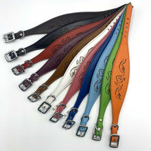 Load image into Gallery viewer, leather greyhound collars etched