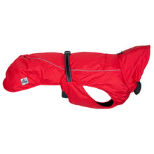 Load image into Gallery viewer, this dog coat has a hole for a harness, it's reflective, fleece lined, padded and super soft