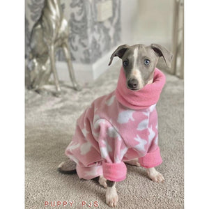whippet puppy fleece house coat pyjamas onesie