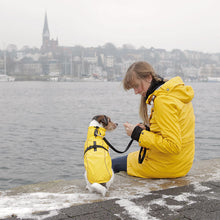 Load image into Gallery viewer, dog coat with chest protection and harness hole