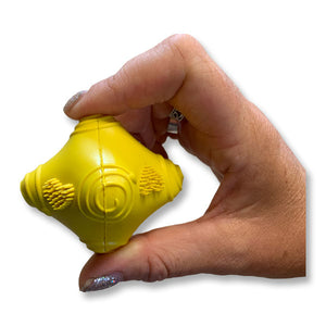 Yellow irregular bounce ball dog toy