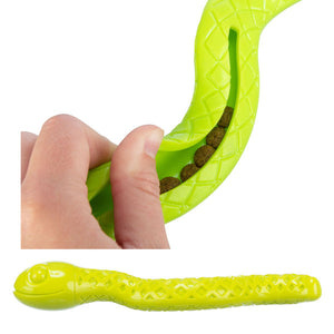 Dog boredom buster treat fillable snake toy