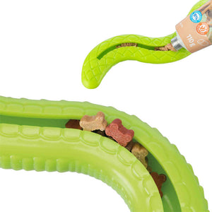 treat filled dog toy snake tpr