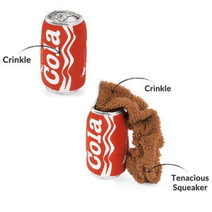 cola plush dog toy