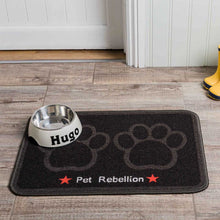 Load image into Gallery viewer, Pet Rebellion mat with a bowl on a wooden floor
