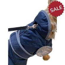 Load image into Gallery viewer, dog coat with harness hole and leg straps
