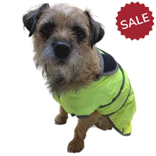 Load image into Gallery viewer, dog coat with harness hole. HiVis and reflective
