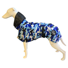 Load image into Gallery viewer, 21'' Green Felton Mesh Lined Sighthound Coat with Underbelly and Harness Hole (58)
